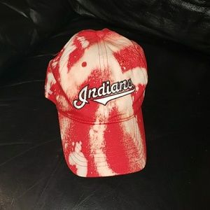 CUSTOM CLEVELAND INDIANS HAT ~ distressed look